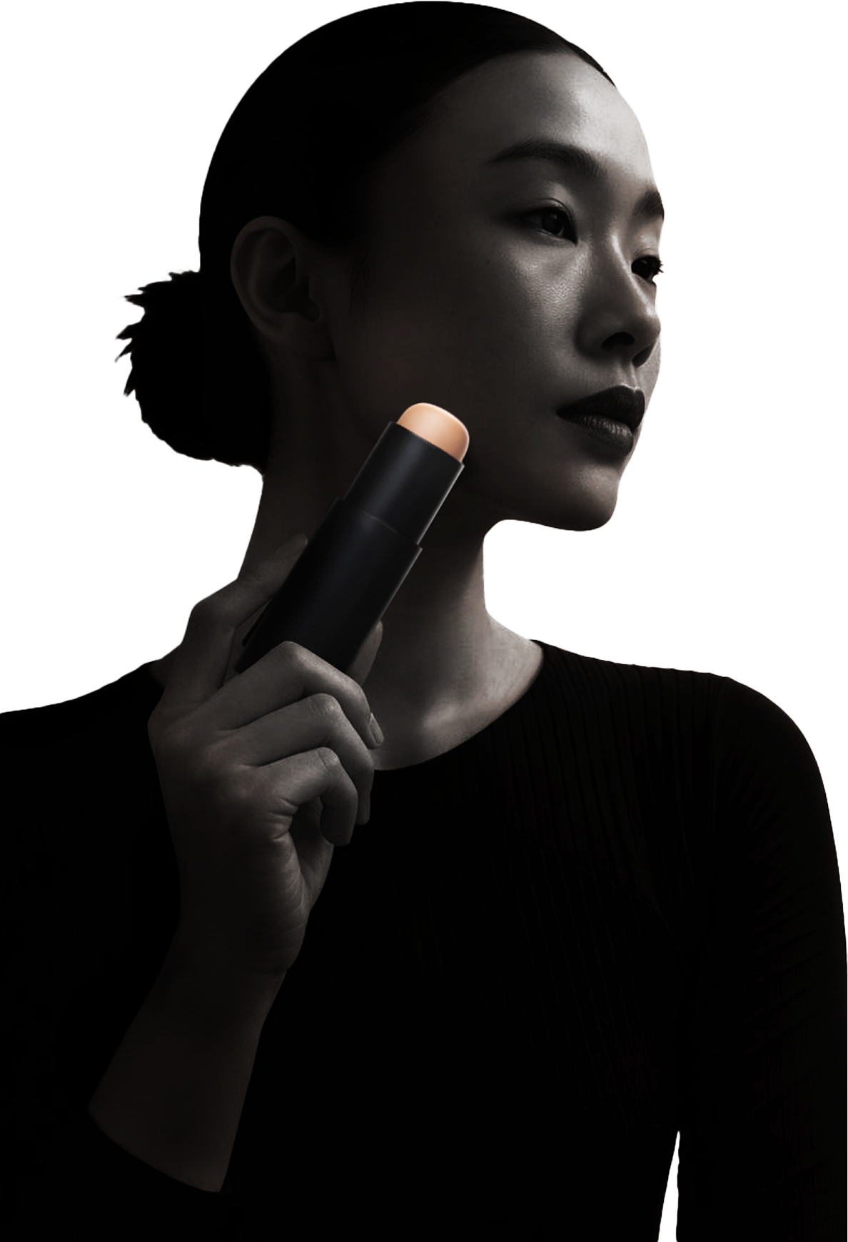 여자의 빛 비치는 모습